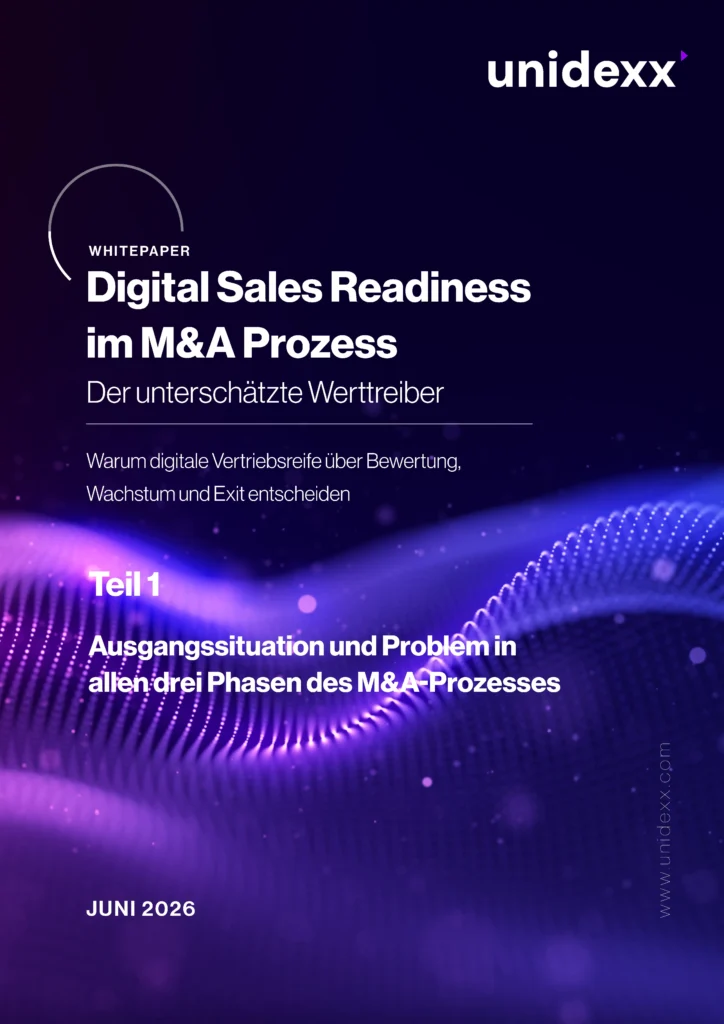 Cover des Whitepapers "Digital Sales Readiness im M&A Prozess", Teil 1: Ausgangssituation und Problem