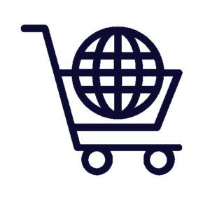 Icon Einkaufswagen für E-Commerce und Transaktion