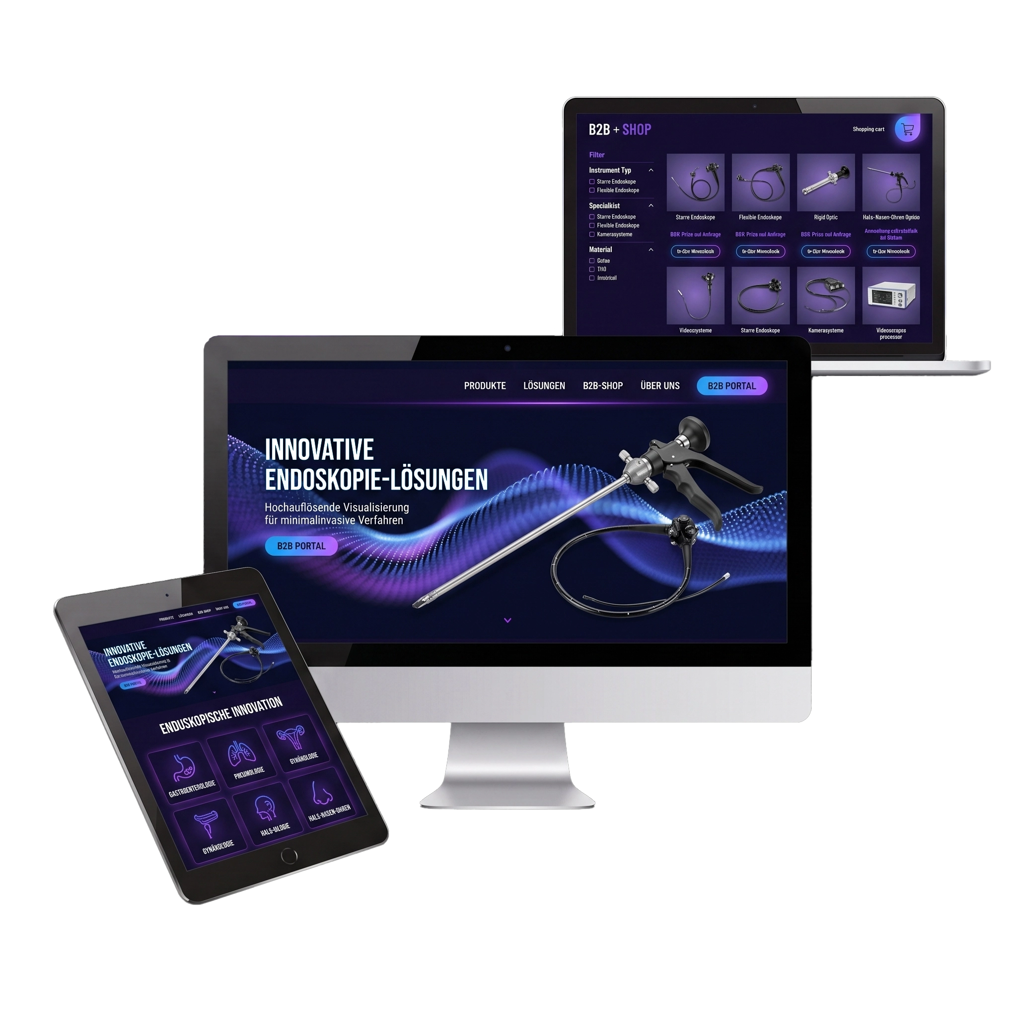 Visual: Web-Gestaltung, Usability und Leads generieren - Device-Mockup